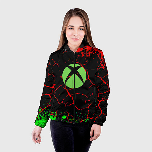 Женская куртка Xbox game studio / 3D-Черный – фото 4