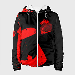 Куртка с капюшоном женская Shadow Warrior japan, цвет: 3D-белый