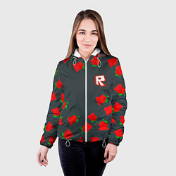 Куртка с капюшоном женская Roblox rose, цвет: 3D-белый — фото 2