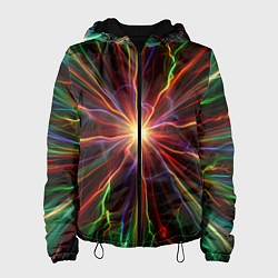 Куртка с капюшоном женская Абстрактная энергия, цвет: 3D-черный
