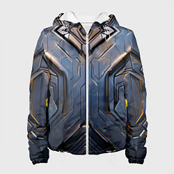 Куртка с капюшоном женская Стальная броня землянина, цвет: 3D-белый