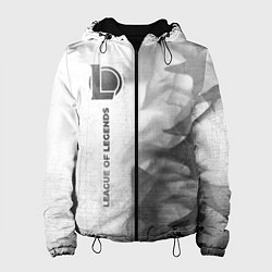 Куртка с капюшоном женская League of Legends - white gradient по-вертикали, цвет: 3D-черный