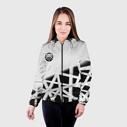 Куртка с капюшоном женская The Witcher 3 logo geometry, цвет: 3D-черный — фото 2