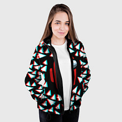 Куртка с капюшоном женская Амонг ас телеграм, цвет: 3D-черный — фото 2