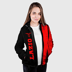 Куртка с капюшоном женская Lazio - red gradient по-вертикали, цвет: 3D-черный — фото 2