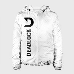 Куртка с капюшоном женская Deadlock glitch на светлом фоне по-вертикали, цвет: 3D-белый