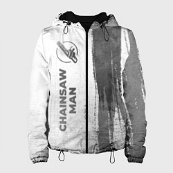 Куртка с капюшоном женская Chainsaw Man - white gradient по-вертикали, цвет: 3D-черный