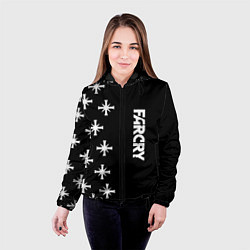 Куртка с капюшоном женская Farcry текстура знаки, цвет: 3D-черный — фото 2