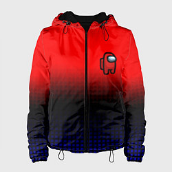 Куртка с капюшоном женская Among us geometry gradient, цвет: 3D-черный