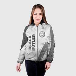 Куртка с капюшоном женская Black Butler - white gradient вертикально, цвет: 3D-черный — фото 2