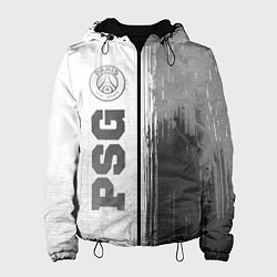Куртка с капюшоном женская PSG - white gradient по-вертикали, цвет: 3D-черный