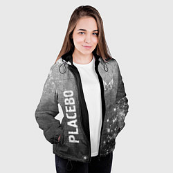 Куртка с капюшоном женская Placebo - grey gradient вертикально, цвет: 3D-черный — фото 2