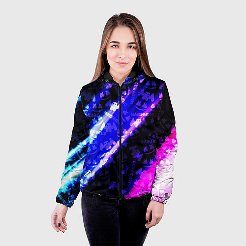 Женская куртка Marshmello neon steel / 3D-Черный – фото 4