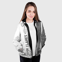 Куртка с капюшоном женская In Flames - white gradient по-вертикали, цвет: 3D-черный — фото 2