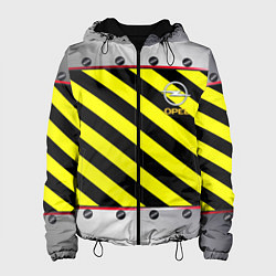 Куртка с капюшоном женская Opel линии, цвет: 3D-черный