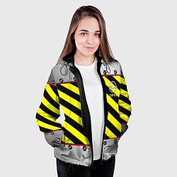 Куртка с капюшоном женская Opel линии, цвет: 3D-черный — фото 2