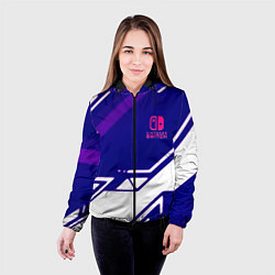 Куртка с капюшоном женская Нинтендо геометрия киберспорт, цвет: 3D-черный — фото 2