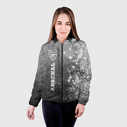 Куртка с капюшоном женская Arsenal - grey gradient по-вертикали, цвет: 3D-черный — фото 2