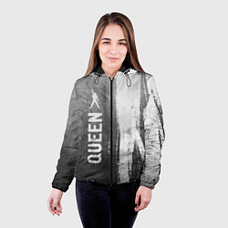 Куртка с капюшоном женская Queen - grey gradient по-вертикали, цвет: 3D-черный — фото 2