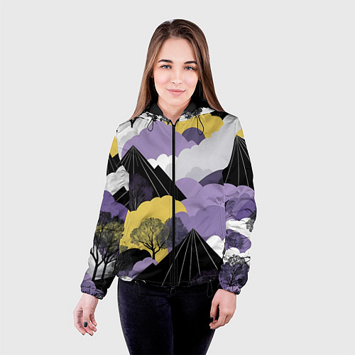 Женская куртка Япония горы / 3D-Черный – фото 4