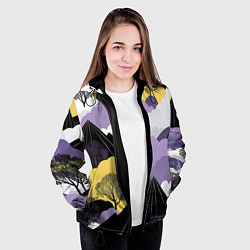 Куртка с капюшоном женская Япония горы, цвет: 3D-черный — фото 2