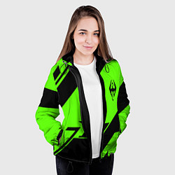 Куртка с капюшоном женская The Elder Scrolls geometry steel, цвет: 3D-черный — фото 2