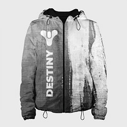 Куртка с капюшоном женская Destiny - grey gradient по-вертикали, цвет: 3D-черный