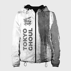 Куртка с капюшоном женская Tokyo Ghoul - white gradient по-вертикали, цвет: 3D-черный