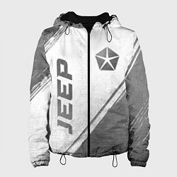 Куртка с капюшоном женская Jeep - white gradient вертикально, цвет: 3D-черный