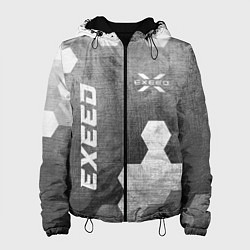 Куртка с капюшоном женская Exeed - grey gradient вертикально, цвет: 3D-черный