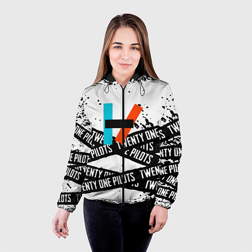 Женская куртка Twenty one pilots rock / 3D-Черный – фото 4