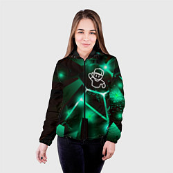 Куртка с капюшоном женская Stumble Guys разлом плит, цвет: 3D-черный — фото 2