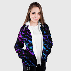 Куртка с капюшоном женская Marshmello neon club, цвет: 3D-белый — фото 2