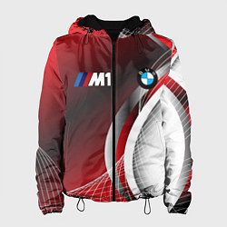 Куртка с капюшоном женская BMW sport geometry motors, цвет: 3D-черный