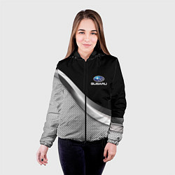 Куртка с капюшоном женская Subaru metal steel, цвет: 3D-черный — фото 2