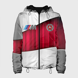 Куртка с капюшоном женская Mercedes amg, цвет: 3D-черный