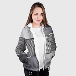 Куртка с капюшоном женская Honda metal steel, цвет: 3D-белый — фото 2