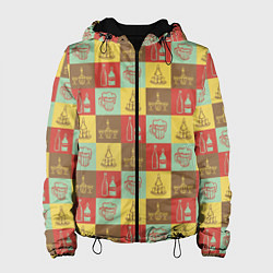 Куртка с капюшоном женская Немецкий паб, цвет: 3D-черный