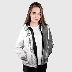 Куртка с капюшоном женская Need for Speed - white gradient по-вертикали, цвет: 3D-черный — фото 2