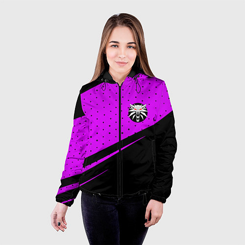 Женская куртка The Witcher geometry / 3D-Черный – фото 4