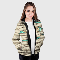 Куртка с капюшоном женская Мумия в бинтах верх, цвет: 3D-черный — фото 2