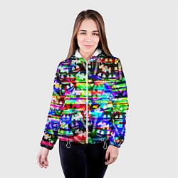 Куртка с капюшоном женская Marshmello music краски, цвет: 3D-белый — фото 2