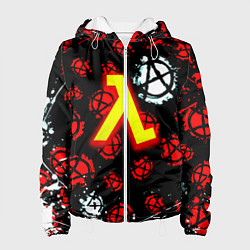 Куртка с капюшоном женская Half life anarhy, цвет: 3D-белый