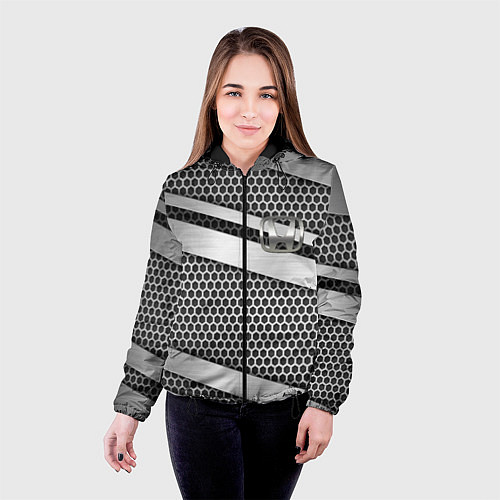 Женская куртка Honda metal steel / 3D-Черный – фото 4