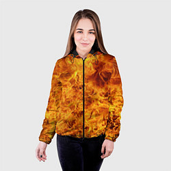 Куртка с капюшоном женская Весь в огне, цвет: 3D-черный — фото 2