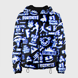 Куртка с капюшоном женская Fortnite neon game steel, цвет: 3D-черный