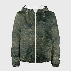 Куртка с капюшоном женская Морская сеть, цвет: 3D-белый