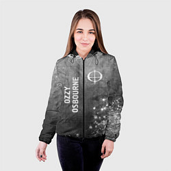 Куртка с капюшоном женская Ozzy Osbourne - grey gradient вертикально, цвет: 3D-черный — фото 2