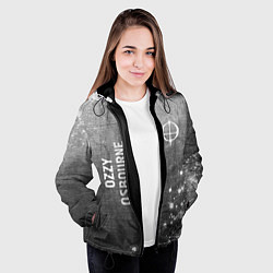 Куртка с капюшоном женская Ozzy Osbourne - grey gradient вертикально, цвет: 3D-черный — фото 2