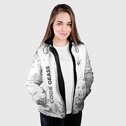 Куртка с капюшоном женская Code Geass - white gradient вертикально, цвет: 3D-черный — фото 2